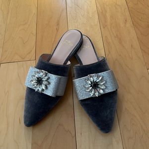 J Crew embellished mules